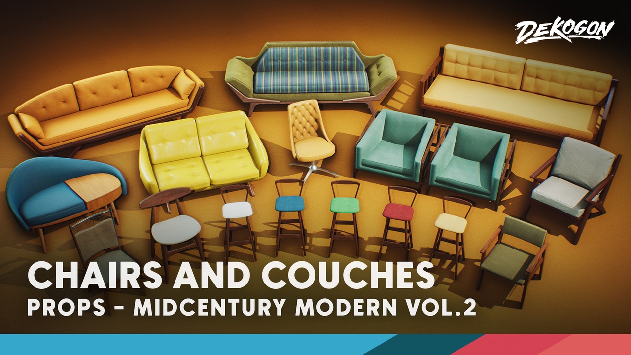 商品 Mid Century Modern Props VOL.2 - Chairs 的媒体 1