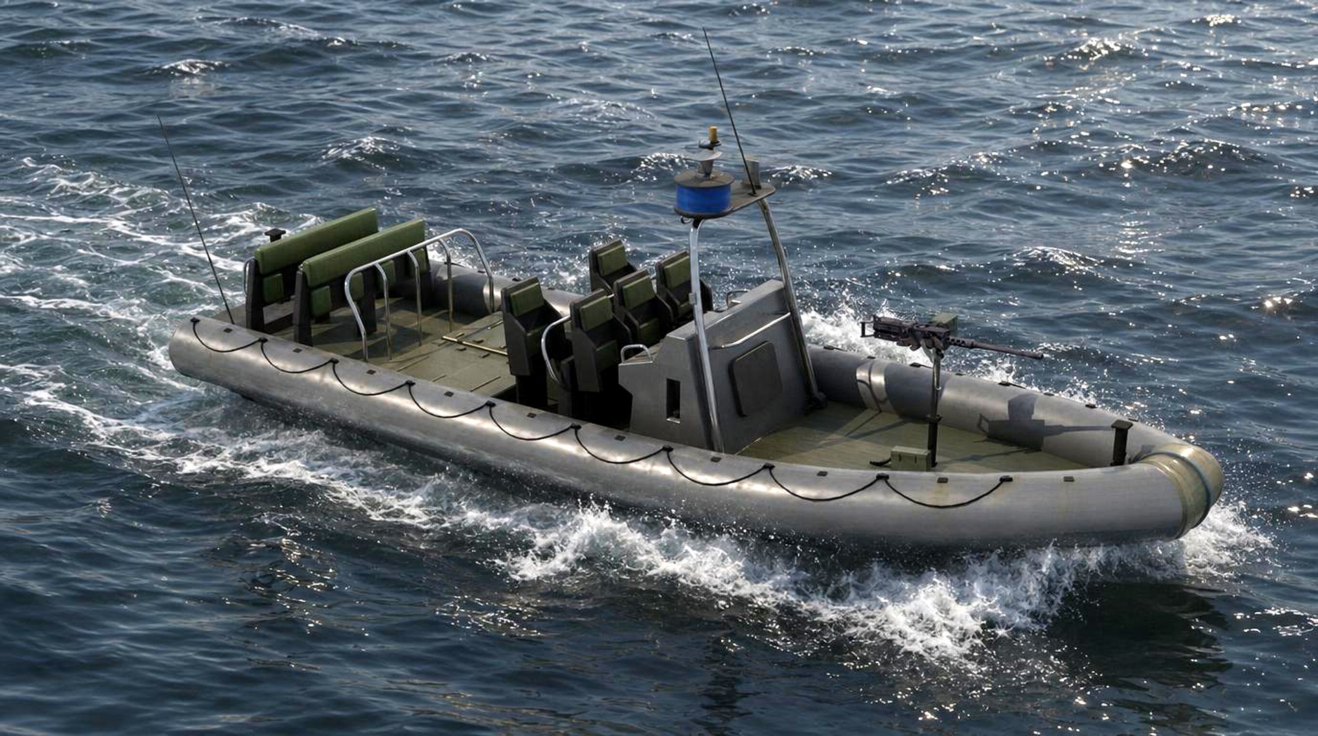 Media 1 for listing Naval Special Warfare 11m Rigid Hull Inflatable Boat Game Ready 3D Asset