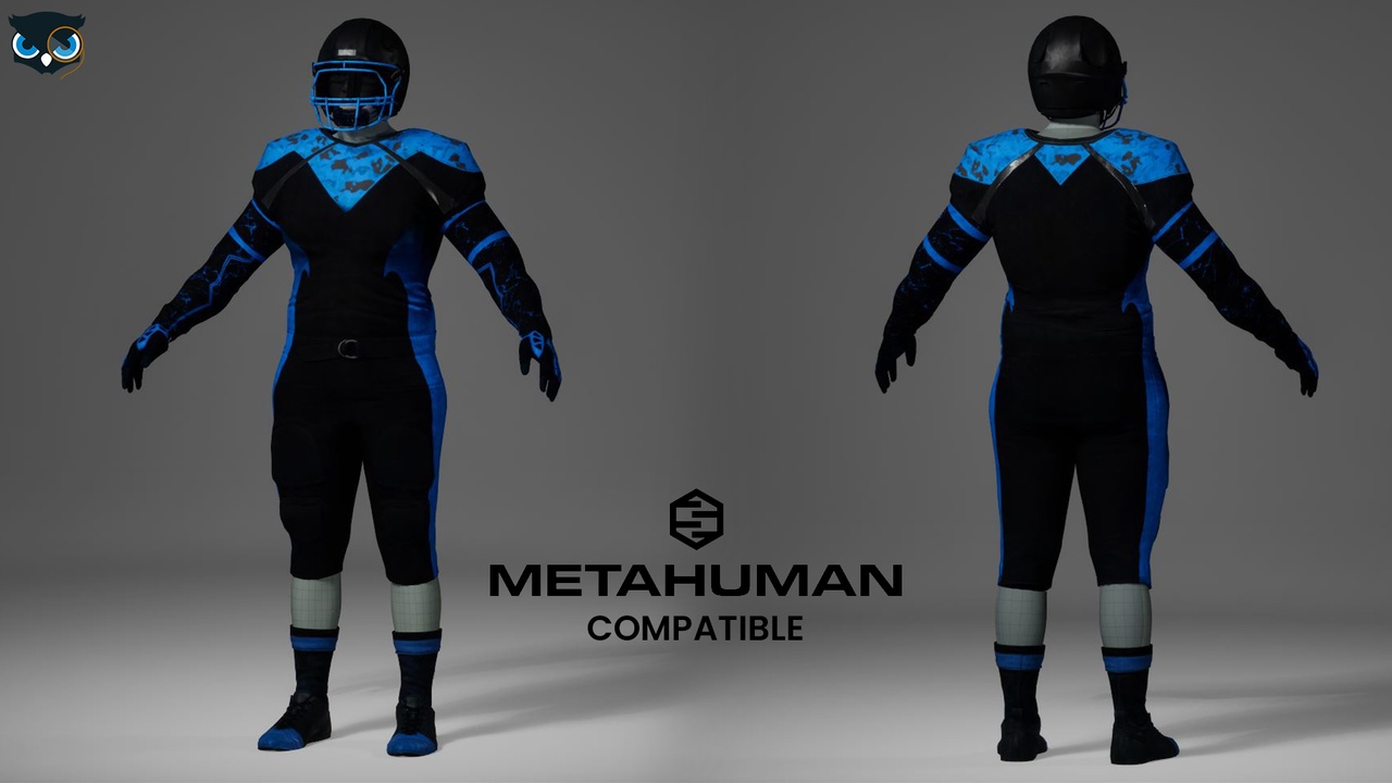 出品Metahuman compatible American Football Player Outfitのメディア1