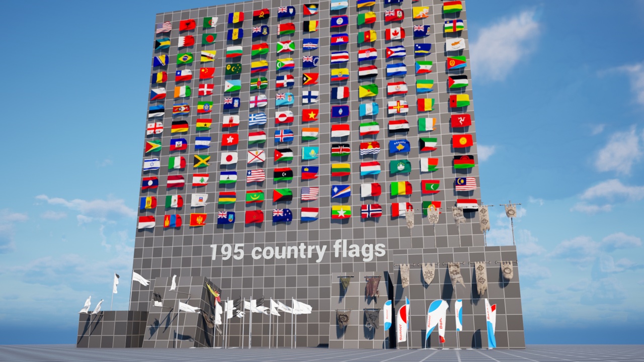 Media 1 for listing Flag Pack – UE5 Environment Asset Pack