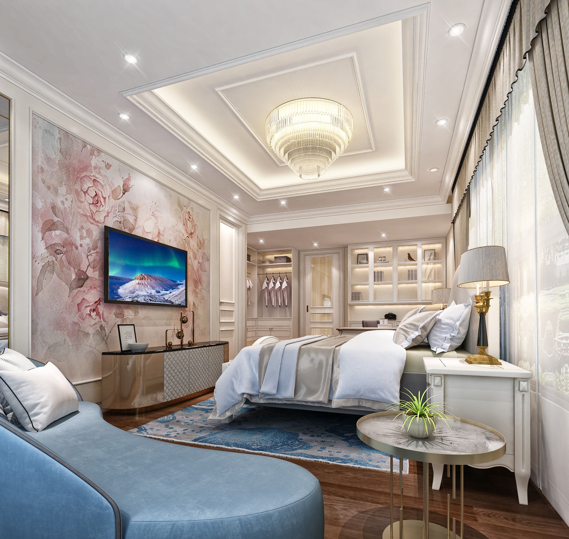 Media 1 for listing Luxury Master Suite | Elegant Bedroom & Marble Bathroom Vol.02