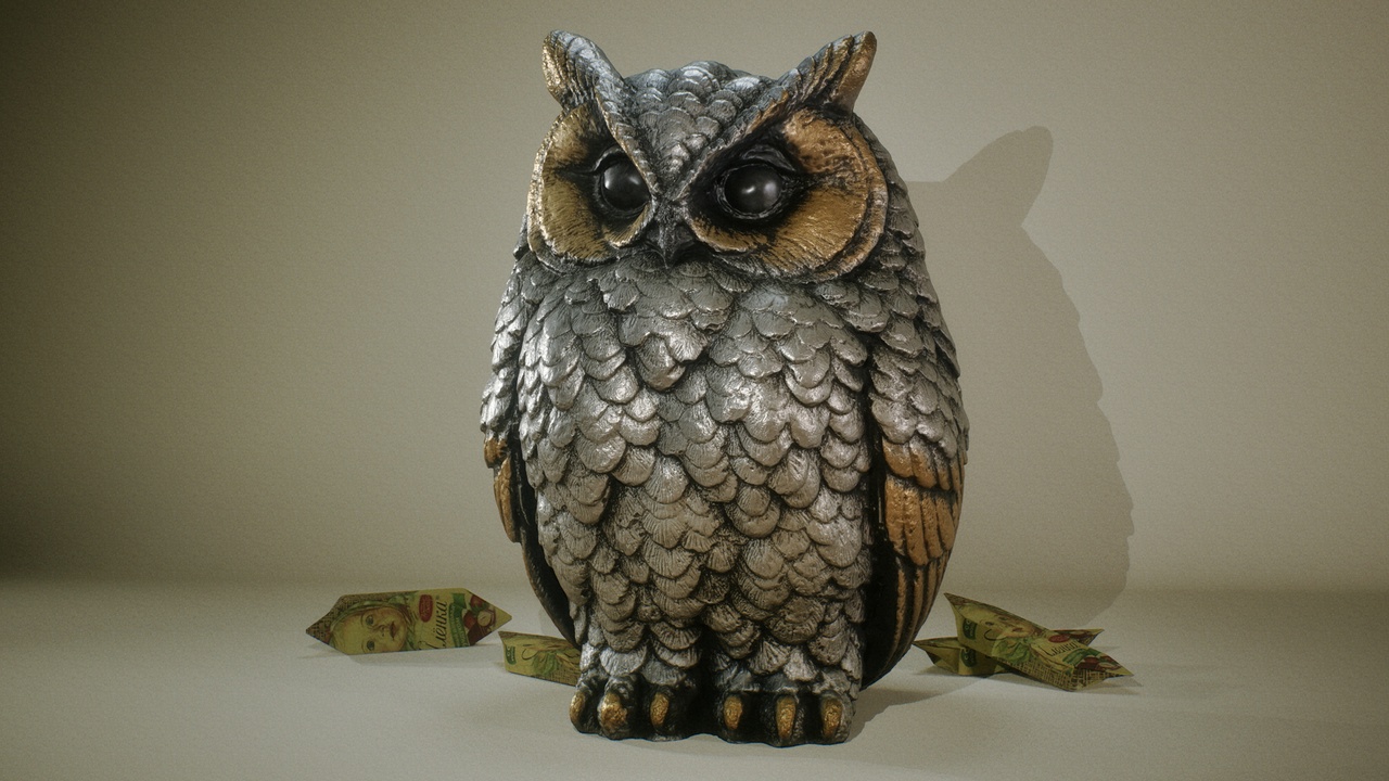 Media 1 for listing Piggy bank Owl shape 3D Scan