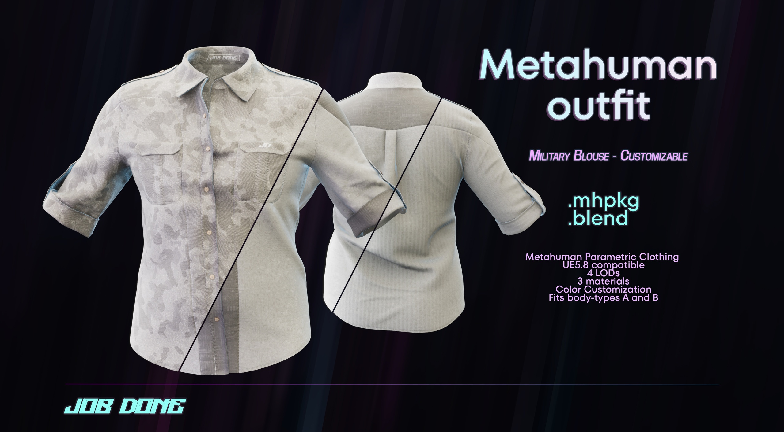 Media 1 for listing Military Blouse / Explorer Customizable Shirt Short sleeve - MHPKG