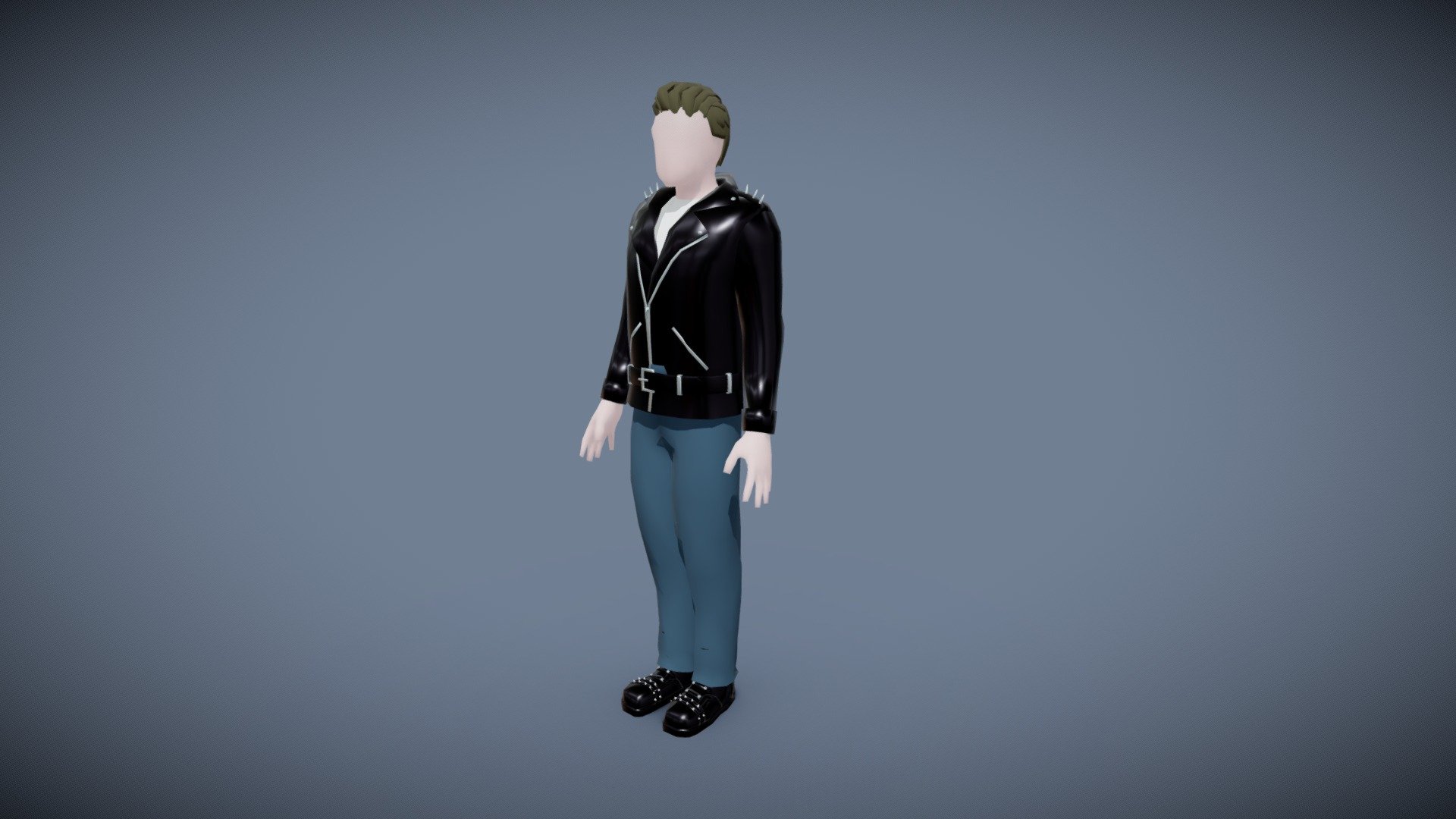 LEATHER JACKET MAN BASE CHARACTER Fab