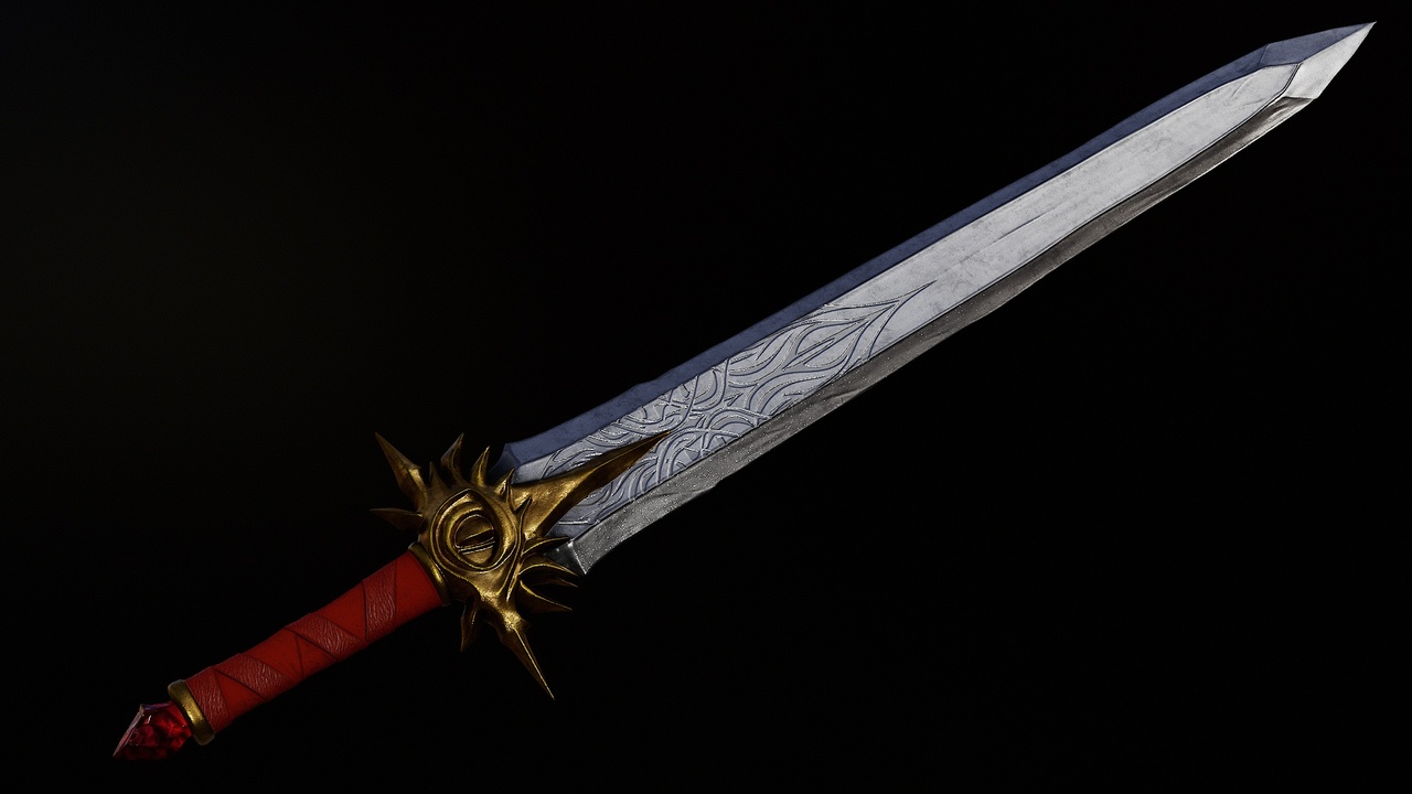 Media 1 for listing Sungaze Sword | Fantasy Game Ready Weapon