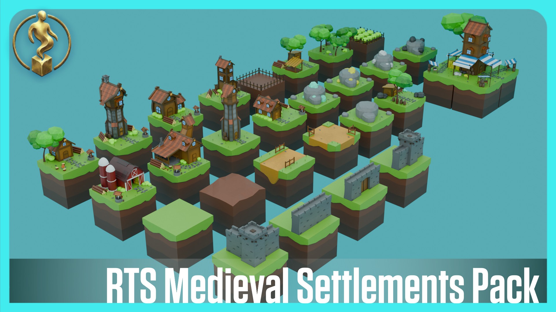 RTS Medieval Settlements Pack | Fab