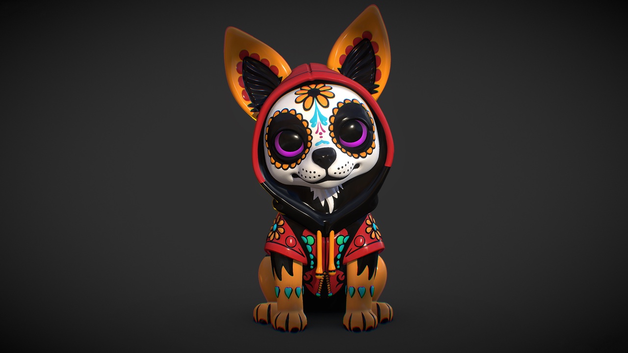 Media 1 for listing Day of the Dead (3D Printable) - Puppy 01