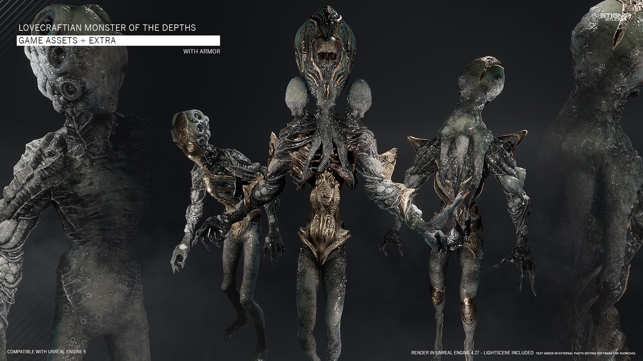 Media 1 for listing Lovecraftian Bundle 01 - Game Assets + Extra | STIGMA STUDIOS