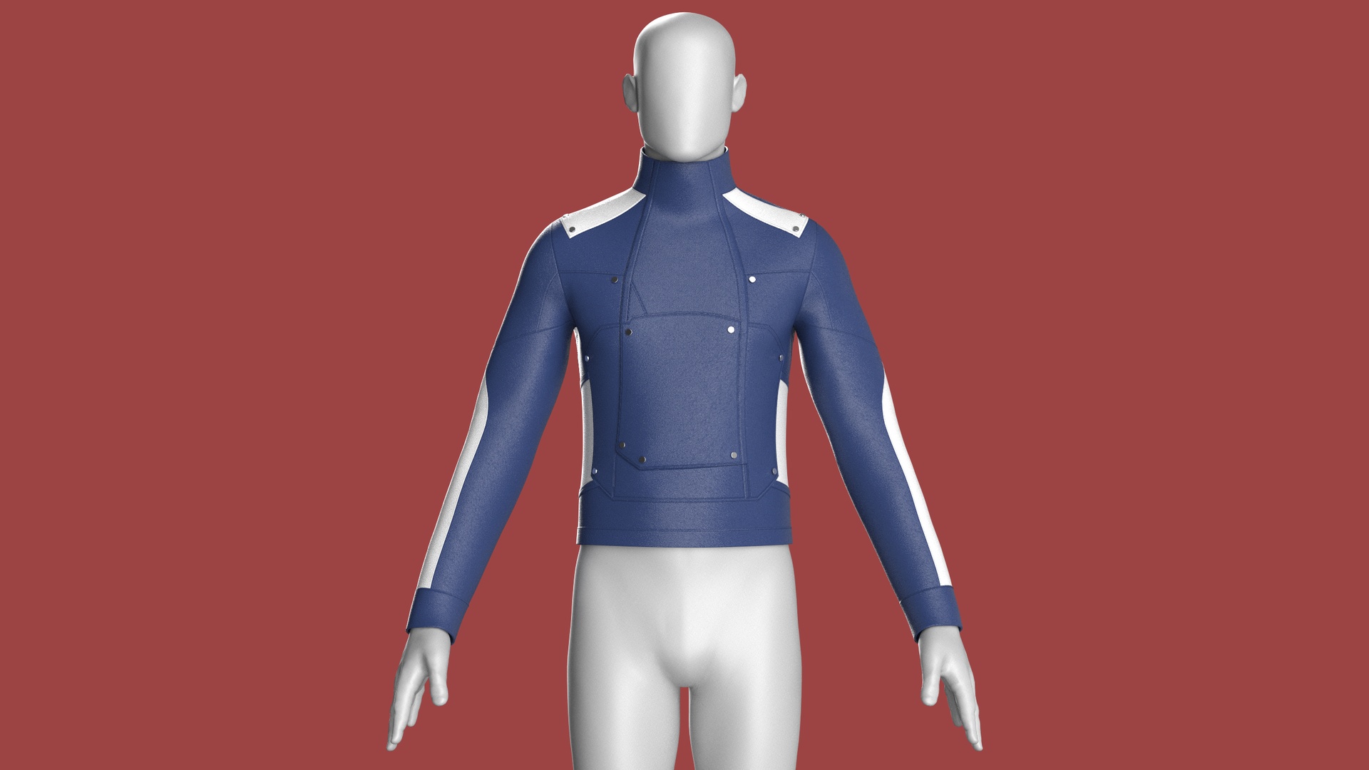 Media 1 for listing Men Carbon - Blue Jacket | High Poly