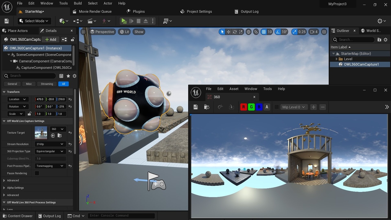 Media 1 for listing Ultra-High Resolution (+12K) 360/ 180 Rendering in Movie Render Queue