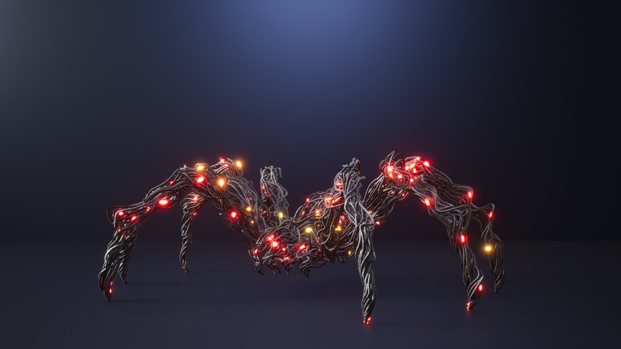 Media 1 for listing Darklines Spider: s Insect Creature with 3 mesh, 27 anim for horror and fantasy