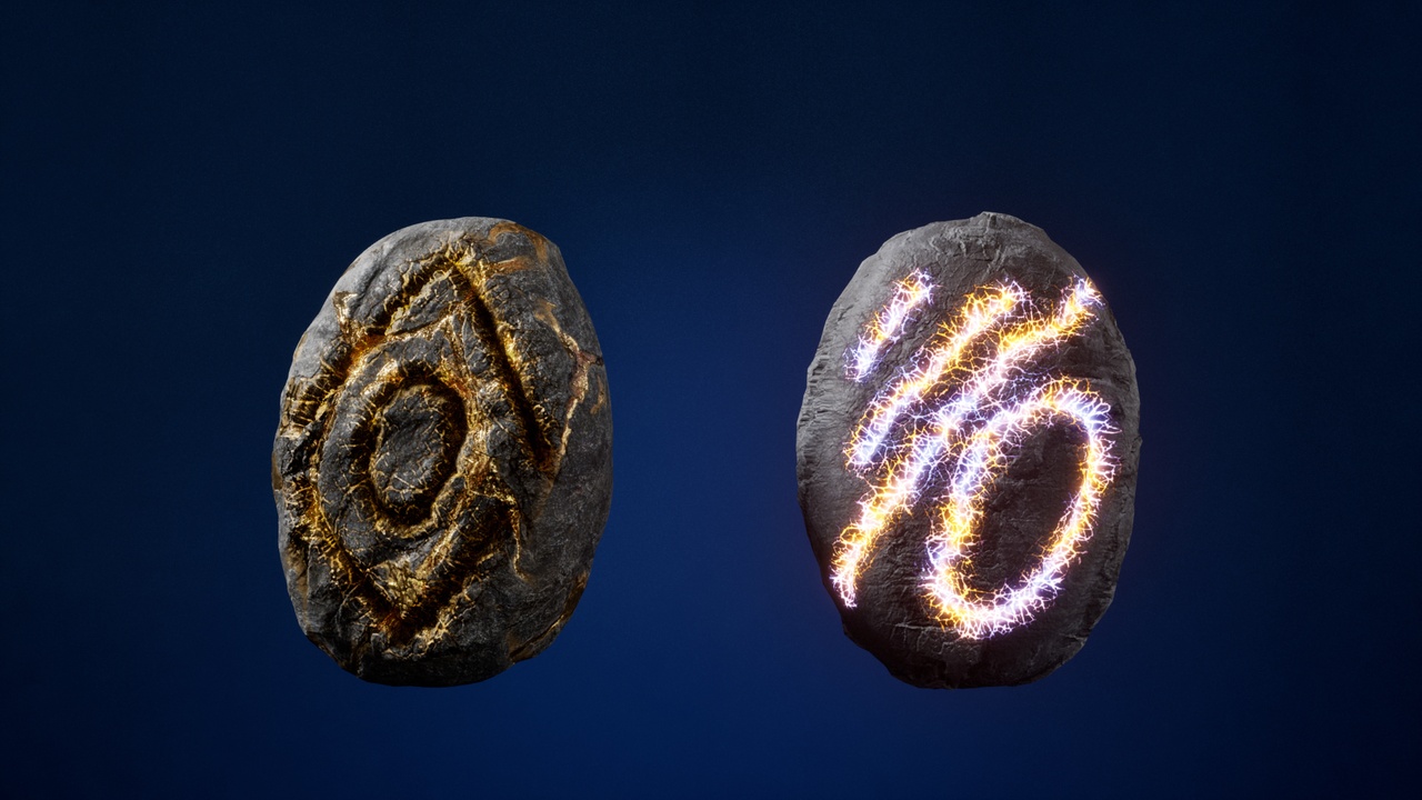 File multimediali per l'articolo 620 HandMade Runes Bundle with Fonts, Meshes, skins, triplanar, function, decal: 1