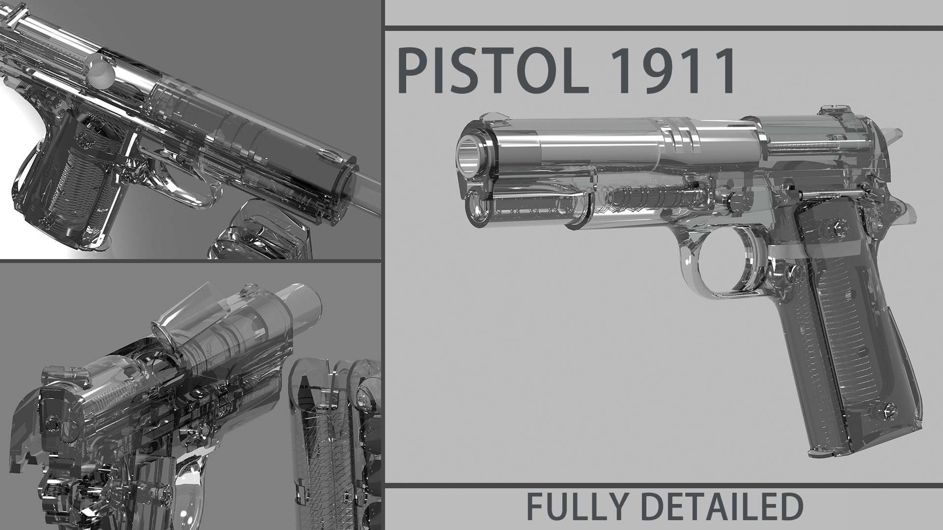 Pistol 1911 Fully Detailed | Fab