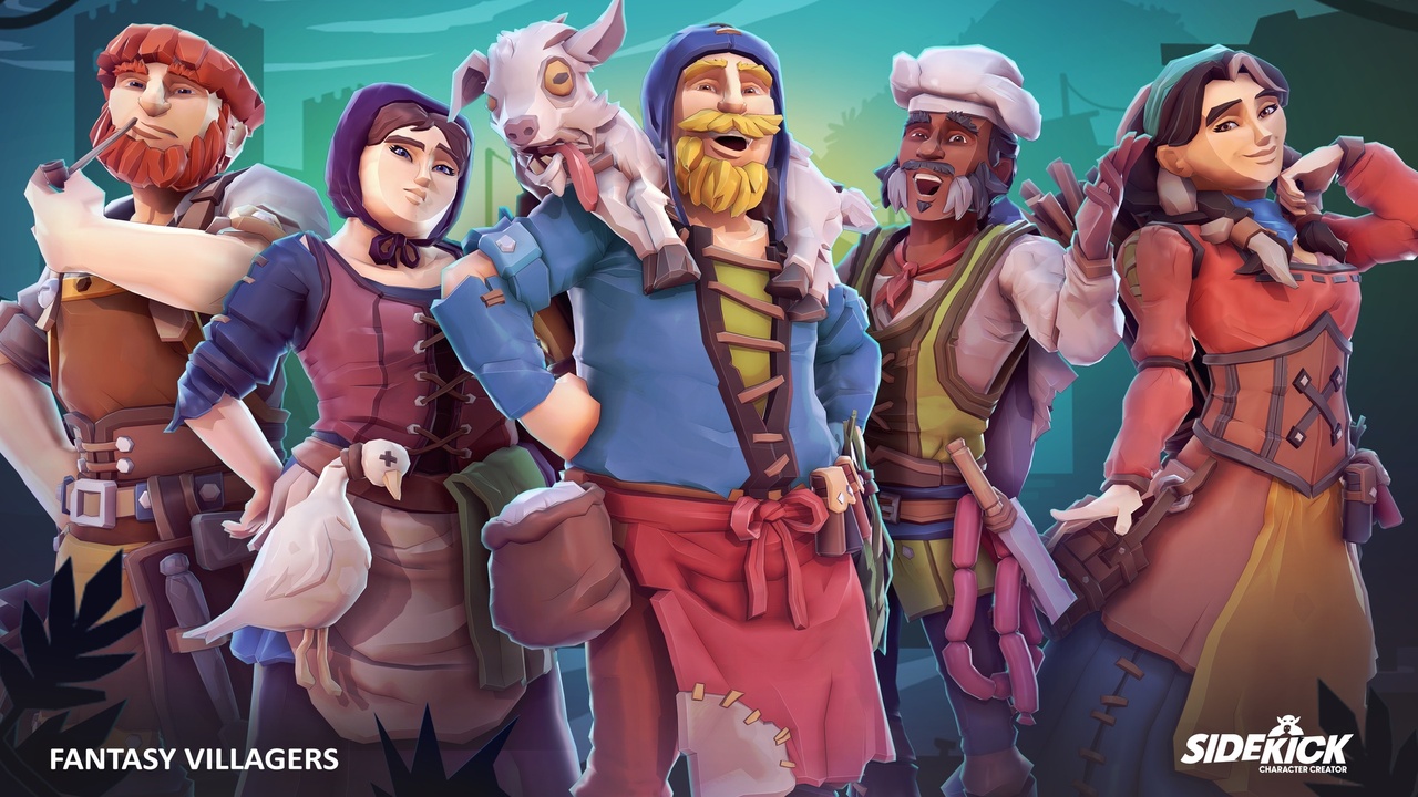 Media 1 for listing Fantasy Villagers - Sidekick Modular Characters by Synty