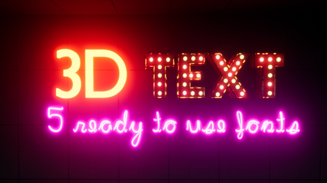 商品 3D Text Generator - Diegetic Design - Custom Fonts 的媒体 1
