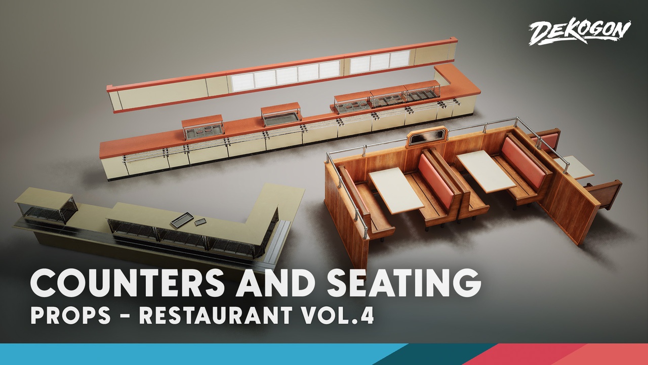 Media 1 for listing Restaurant VOL.4 - Modular Counters (Nanite and Low Poly)