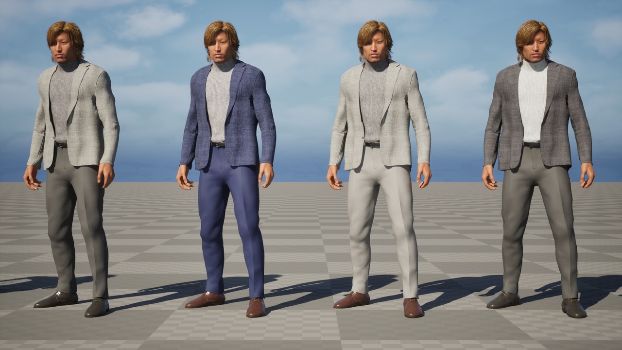 Media 1 for listing Smart Casual Outfit Collection for MetaHuman (5 Resizable Clothing Sets)