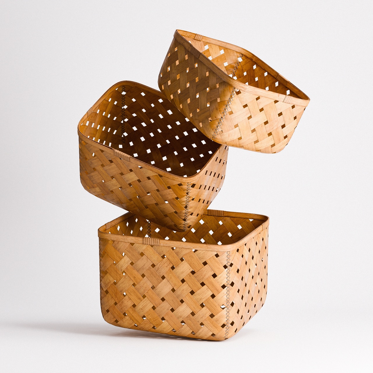 出品Bamboo Weave Basket Setのメディア1