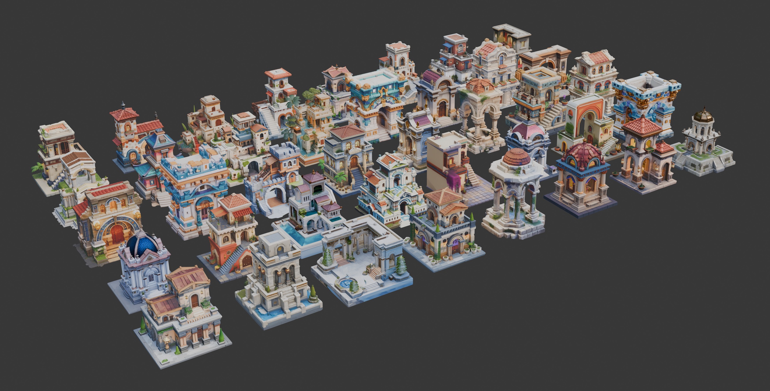 Media 1 for listing Stylized Architecture Set