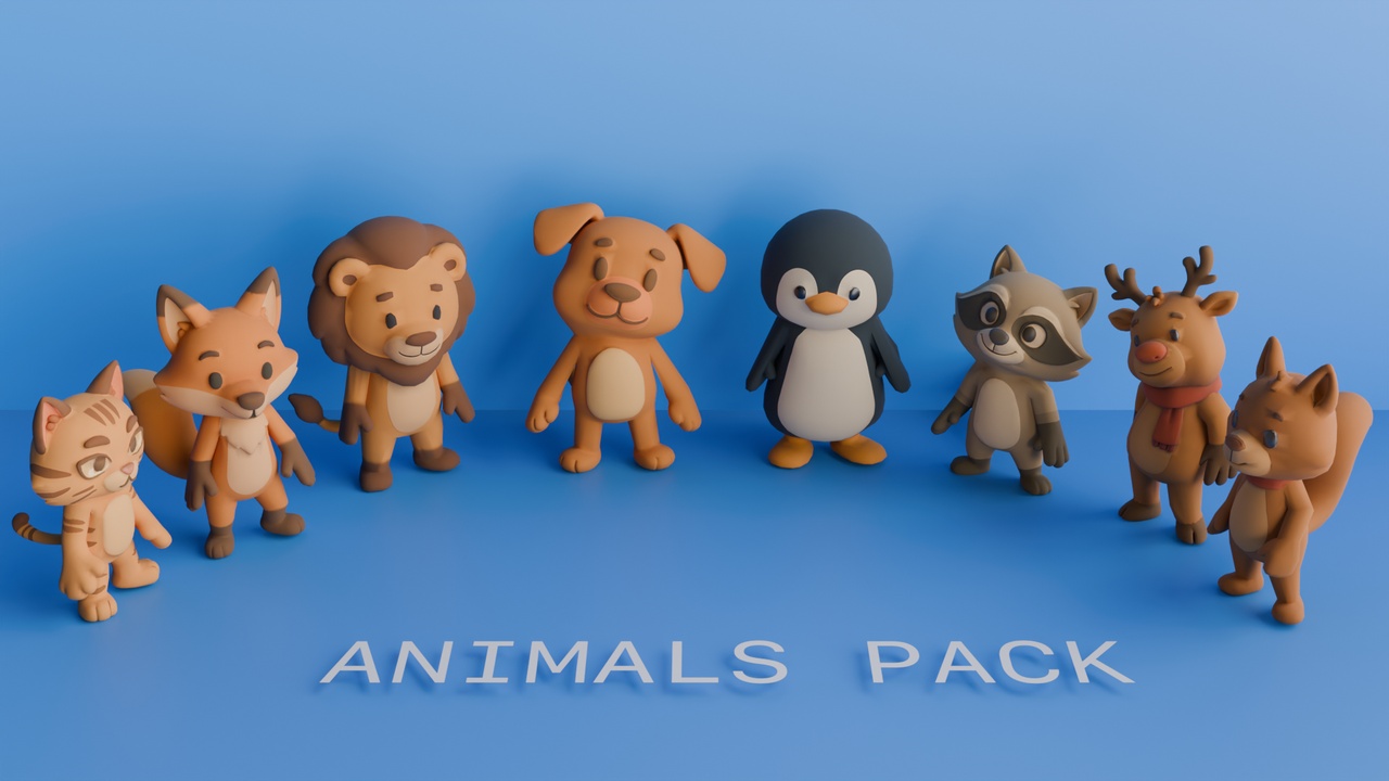 Media 1 for listing Cute Animal Characters Pack