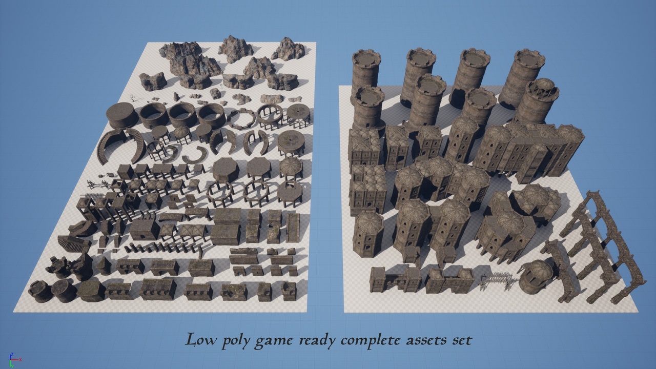 Media 1 for listing Ancient fort - game ready construction set