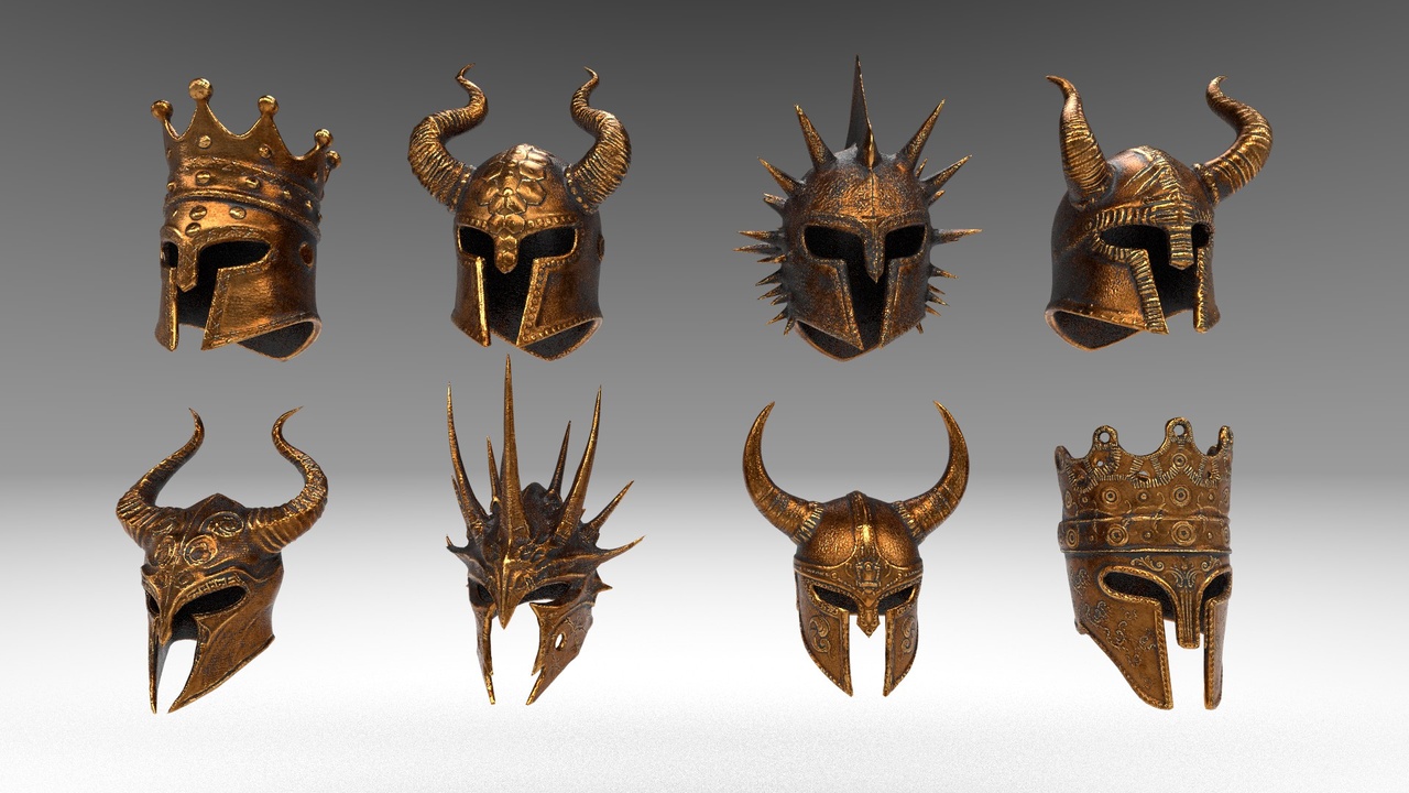 Media 1 for listing Nordic Imperial Conquerors – 8 Dark Fantasy Spartan & Viking Helmets