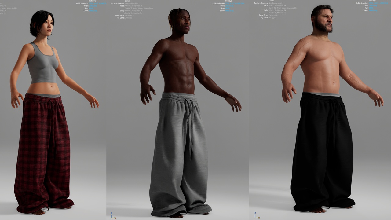 Media 1 for listing Loose Baggy Pants - Clothes Assets