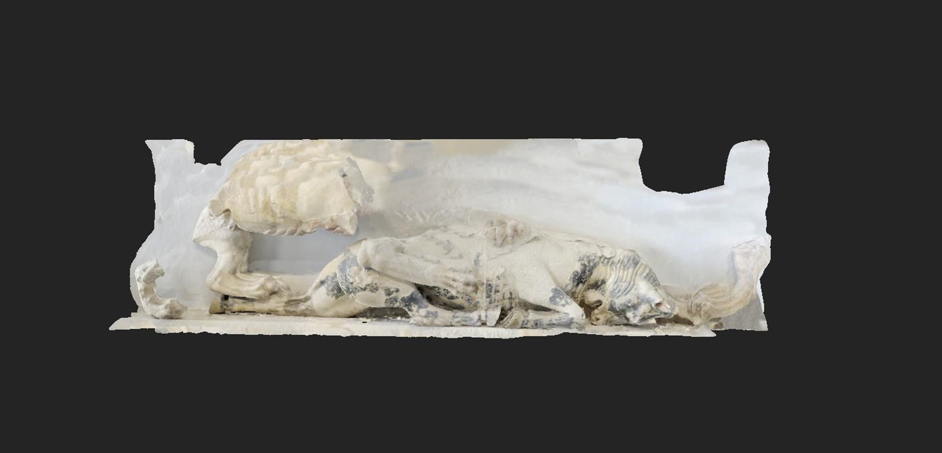 Media 1 for listing Hekatompedon Western Cornice: Double Lion Devouring Bull Relief