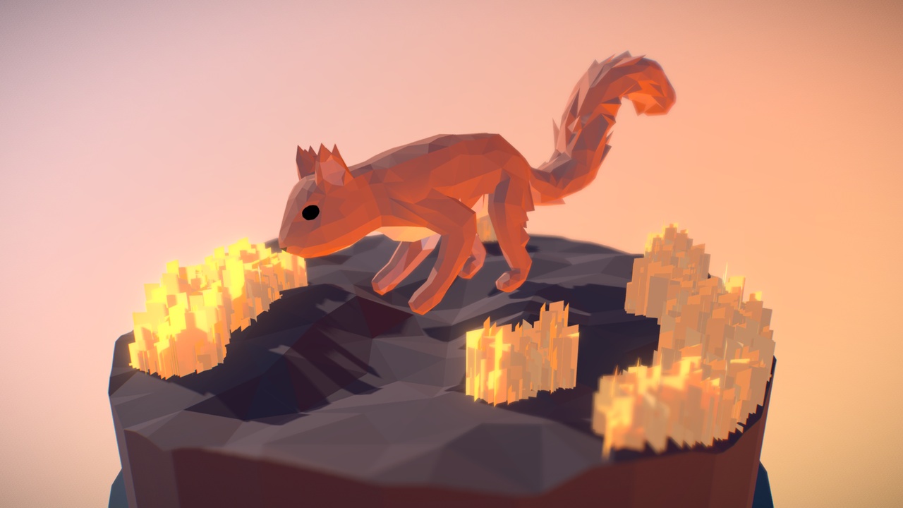 Media 1 for listing Low Poly Mammal: Squirrel