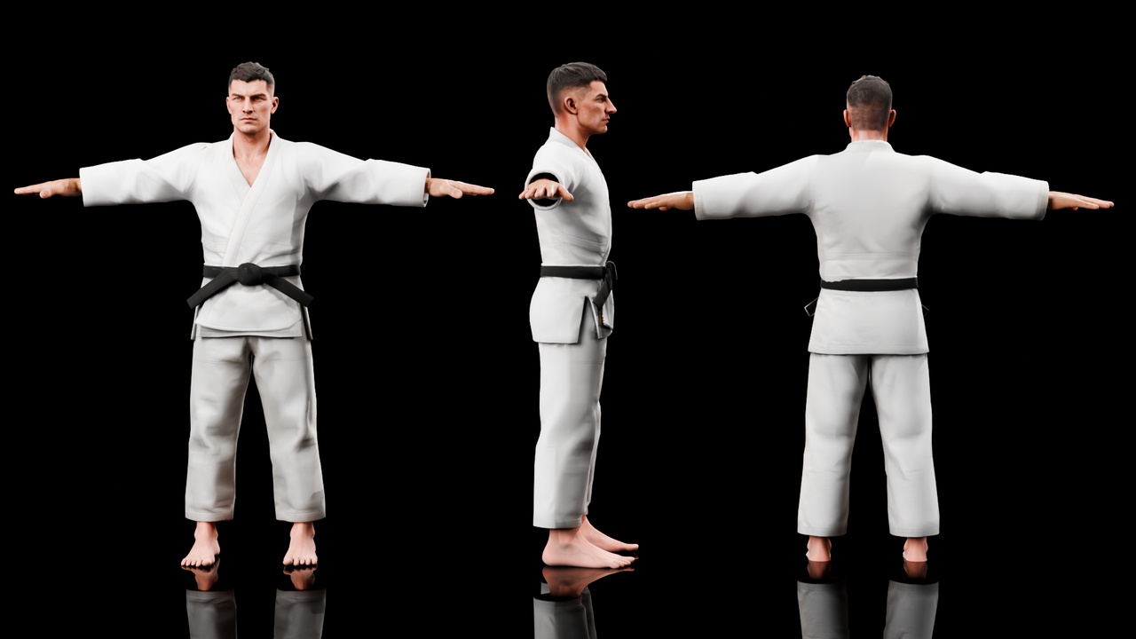 Media 1 for listing Judo Karate Player - Rigged