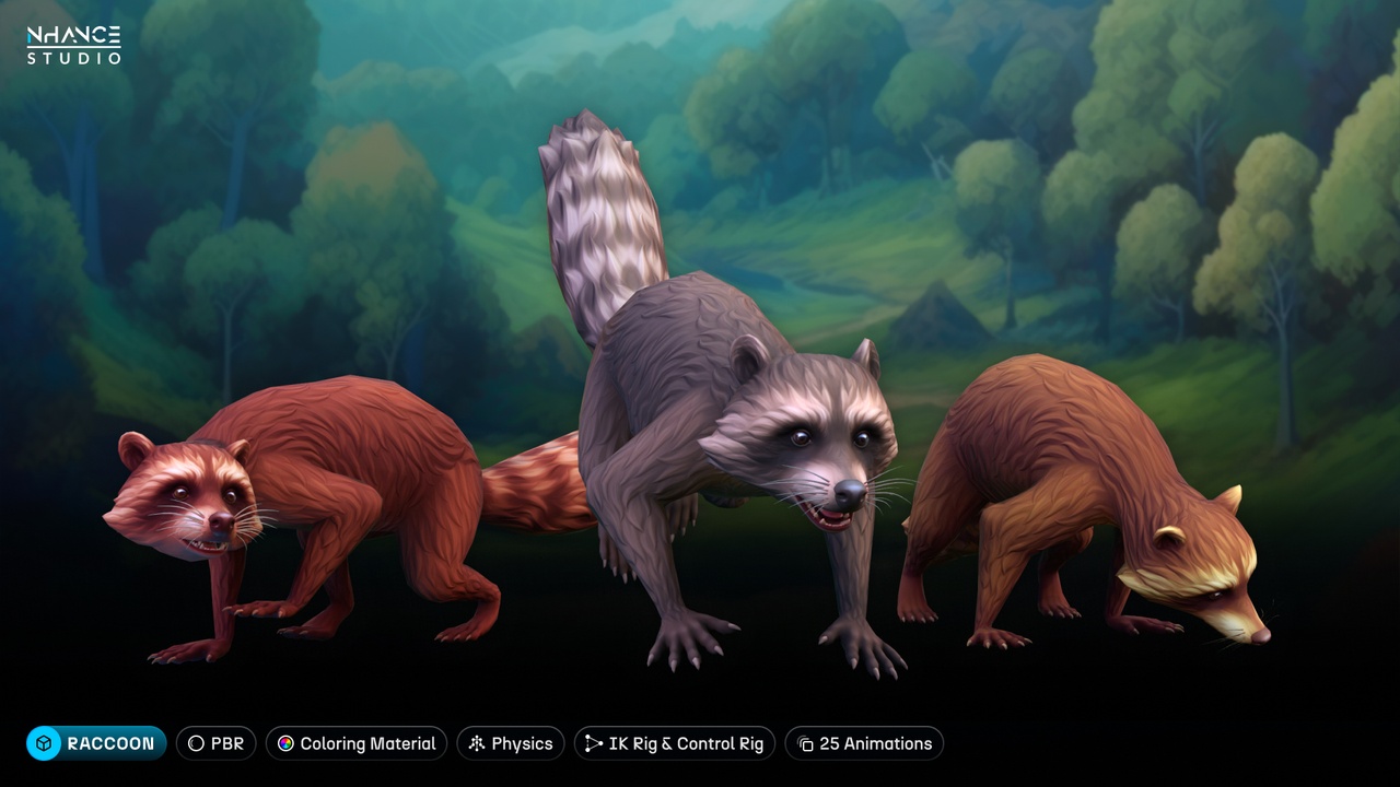 Media 1 for listing Stylized Raccoon