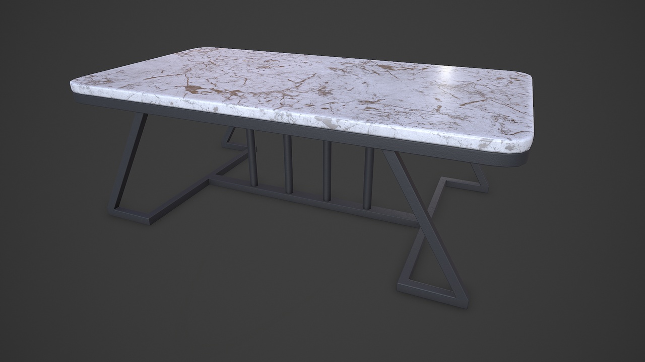 Media 1 for listing Marble Coffee Table Low-poly PBR