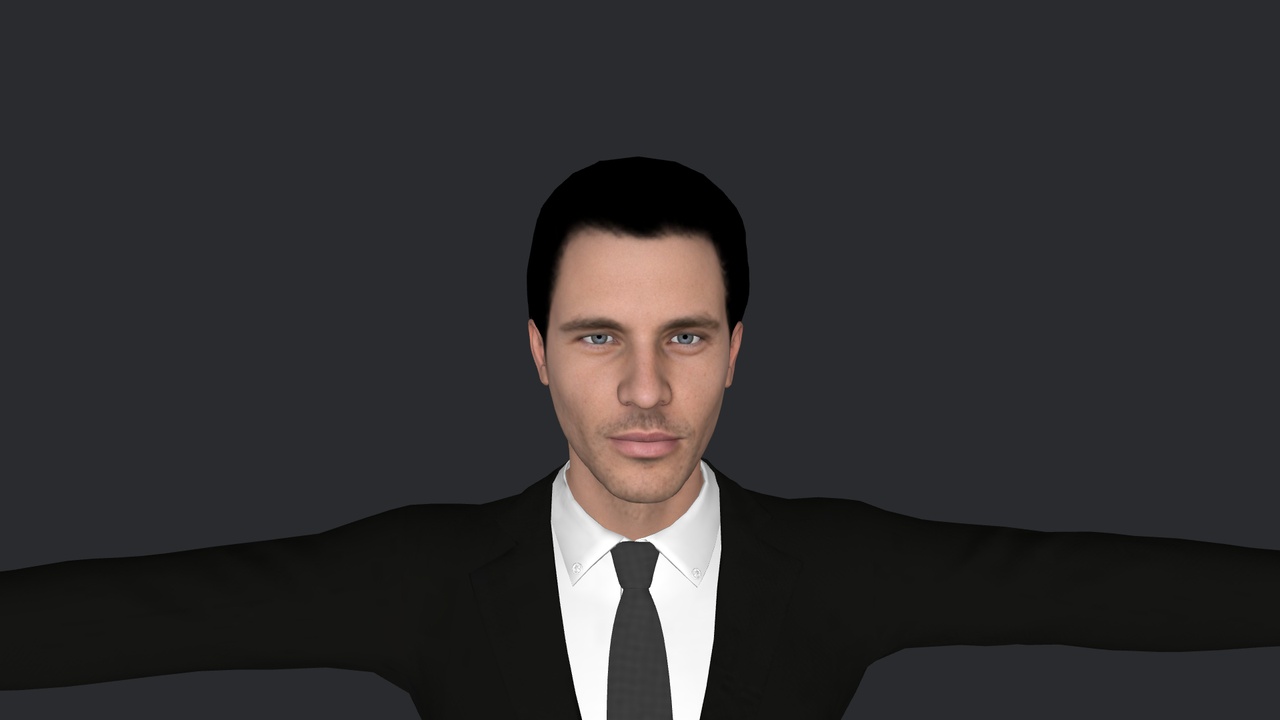 Media 1 for listing James Marsden Hyper Realistic Full Body Fully Rigged 3D Character