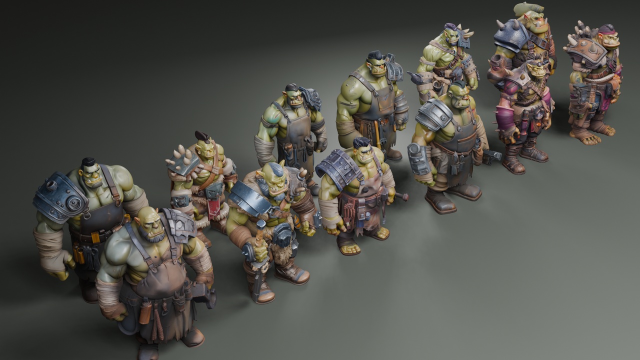 Media 1 for listing Stylized Orcs (LowPoly)👹