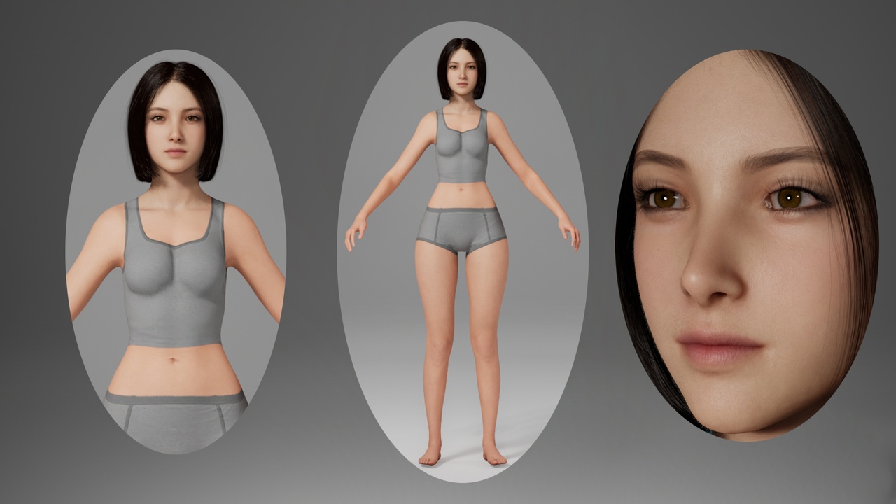 Media 1 for listing Editable Metahuman Beauty - Huahua.With hair, no clothing included.