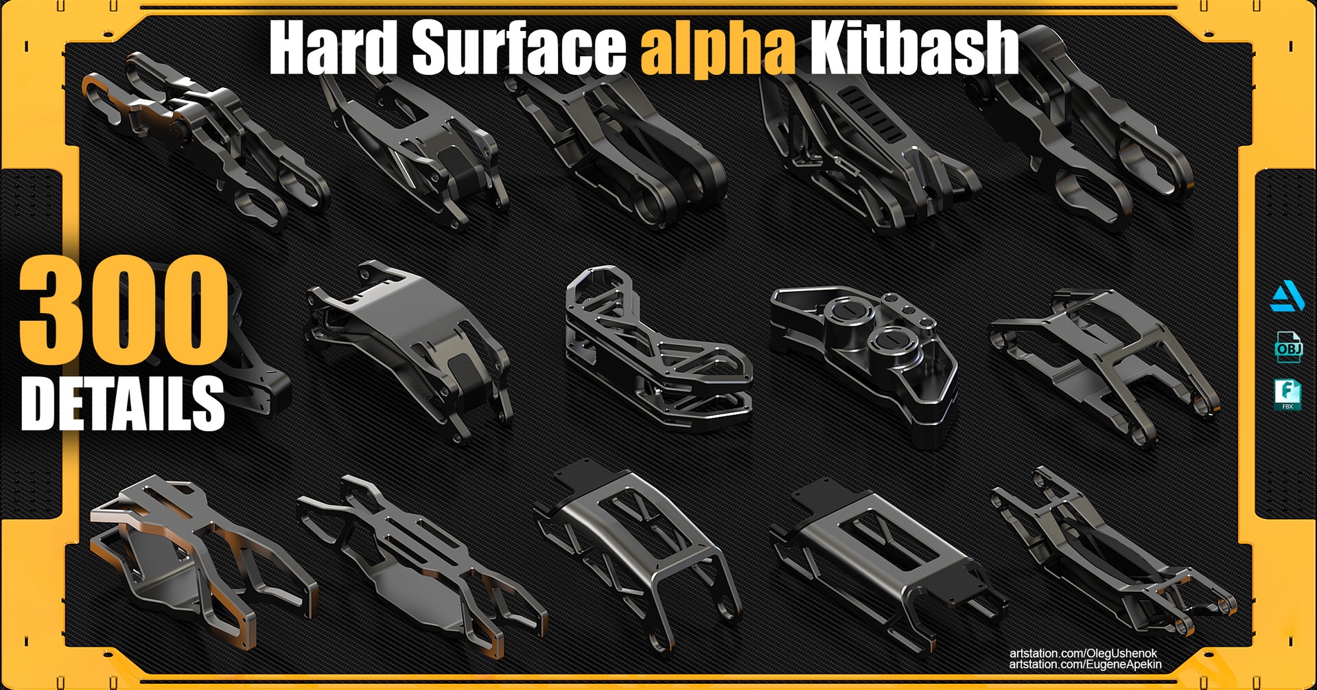 Media 1 for listing Sci-Fi Hard Surface "Alpha" KITBASH 300 DETAILS