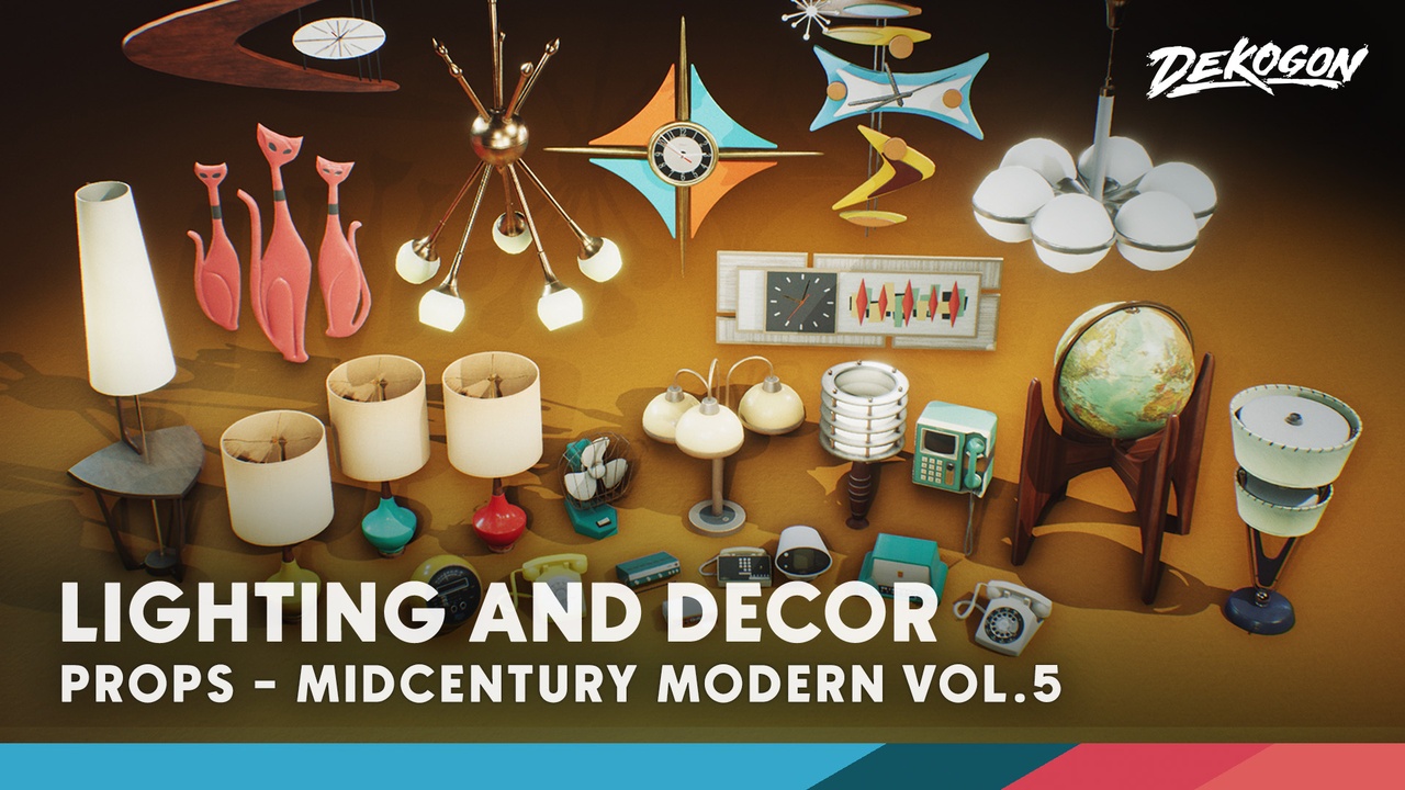 Media 1 for listing Mid Century Modern Props VOL.5 - Lighting and Decor