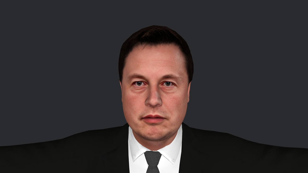 Media 1 for listing Elon Musk V2 Hyper Realistic Full Body Fully Rigged 3D Character