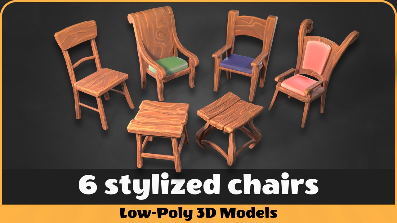 Media 1 for listing 6 Stylized Chairs