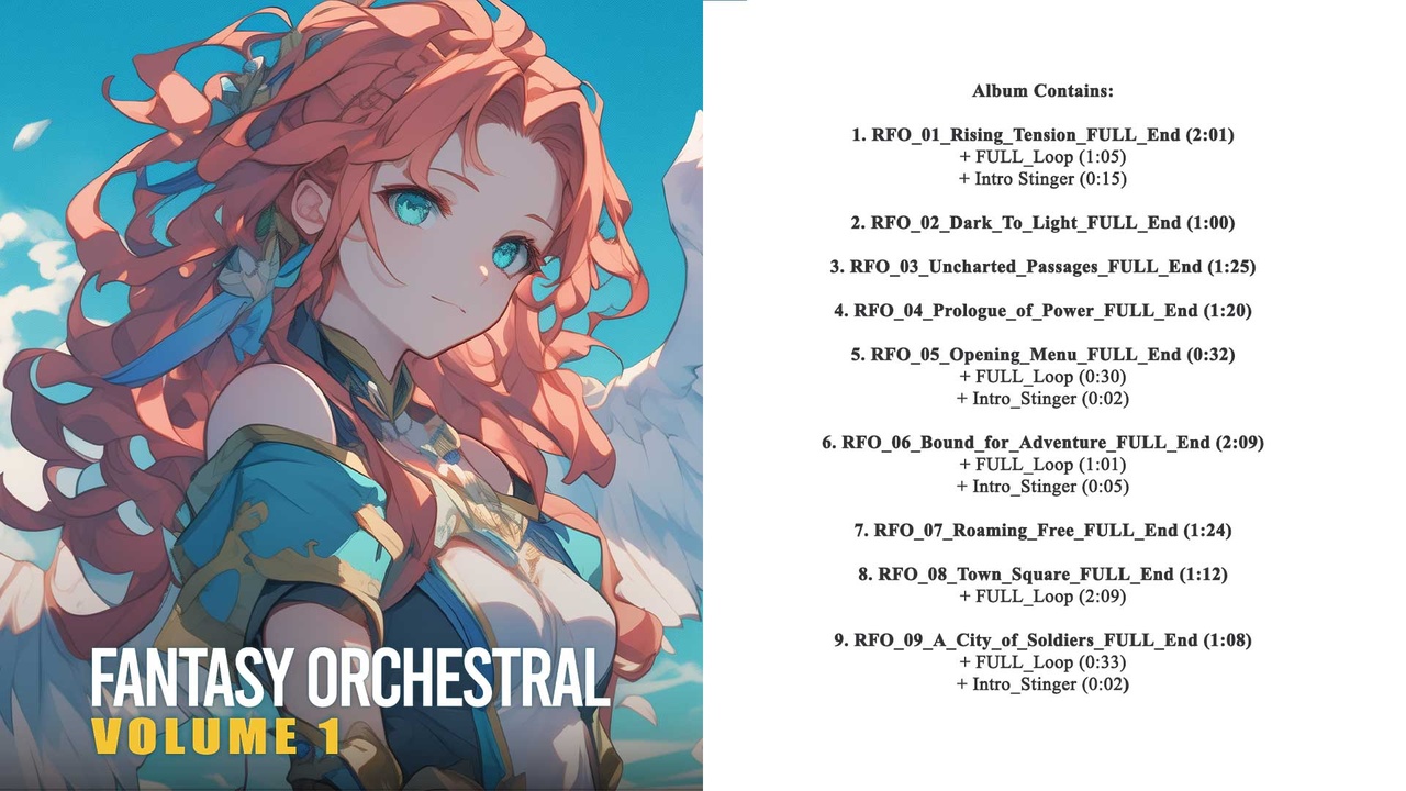 RPG Fantasy Orchestral Music Pack 제품 등록을 위한 미디어 1개
