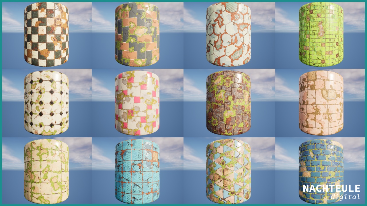 Media 1 for listing Stylized Tile Materials - 03 - Ruined