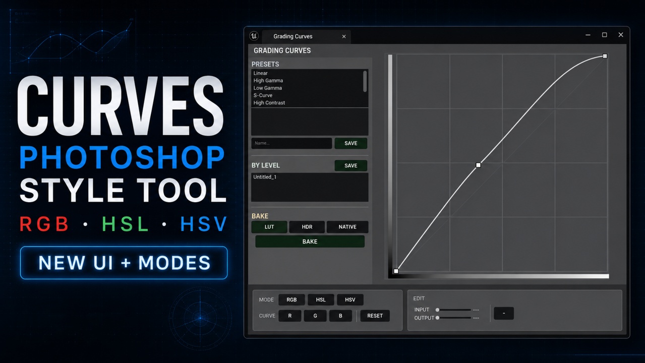 Media 1 for listing Photoshop-Style Curves – RGB, HSL & 3D LUT Bake