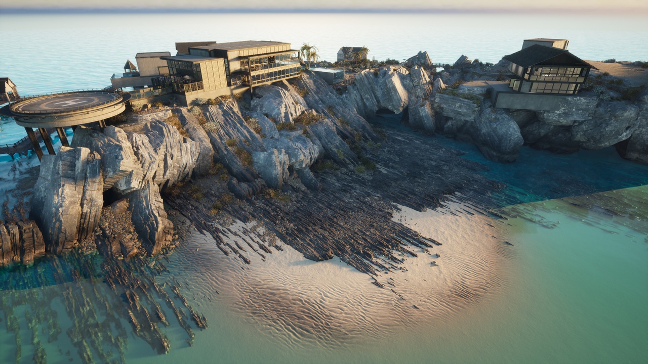 Media 1 for listing Luxury Islet Estate 03 – Cliffside Holiday Resort and Large cave system