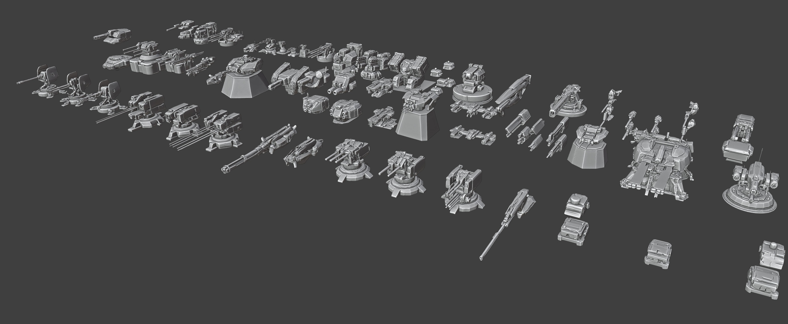 spaceships weapons set 02 - 60 assets | Fab