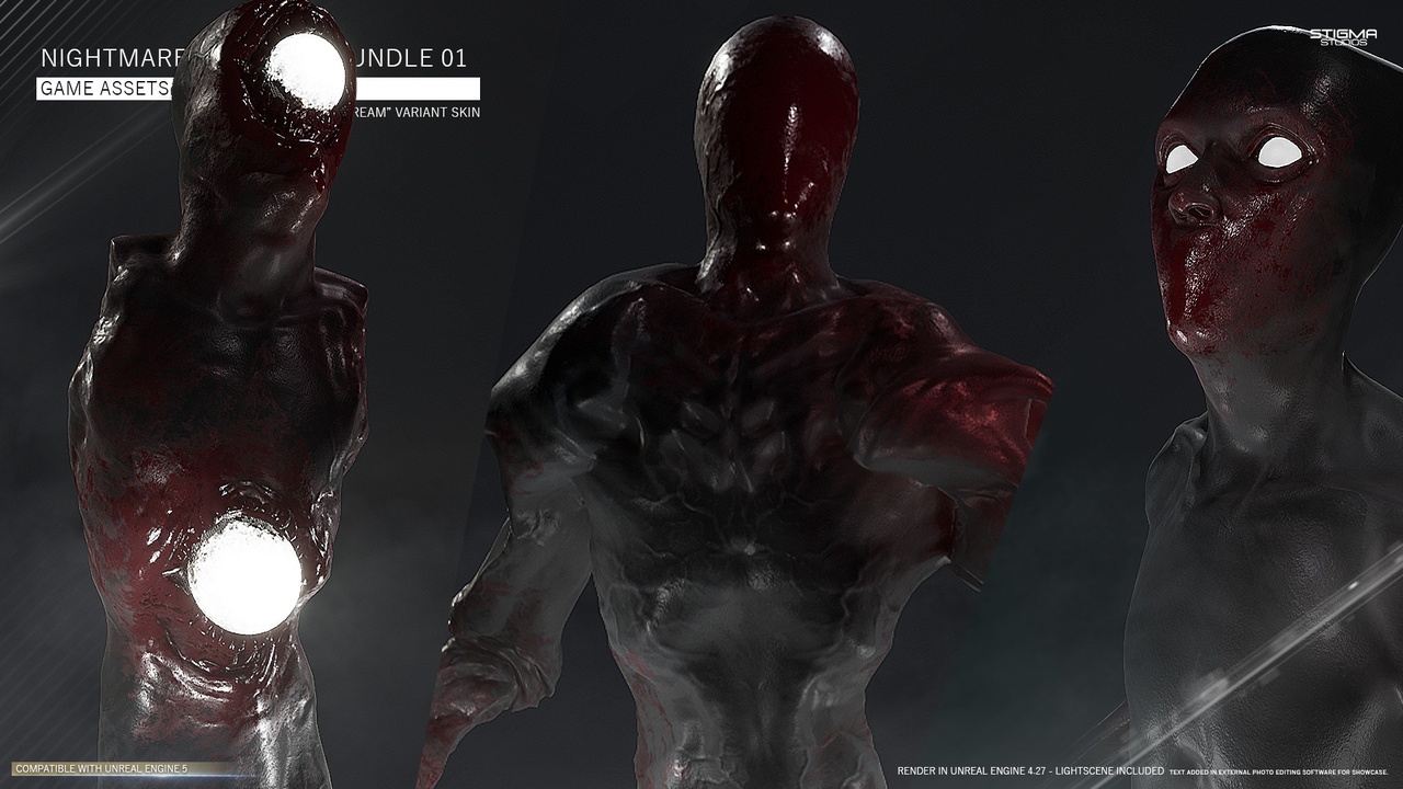 Media 1 for listing Nightmare Monster Bundle 01 - Game Assets + Extra | STIGMA STUDIOS