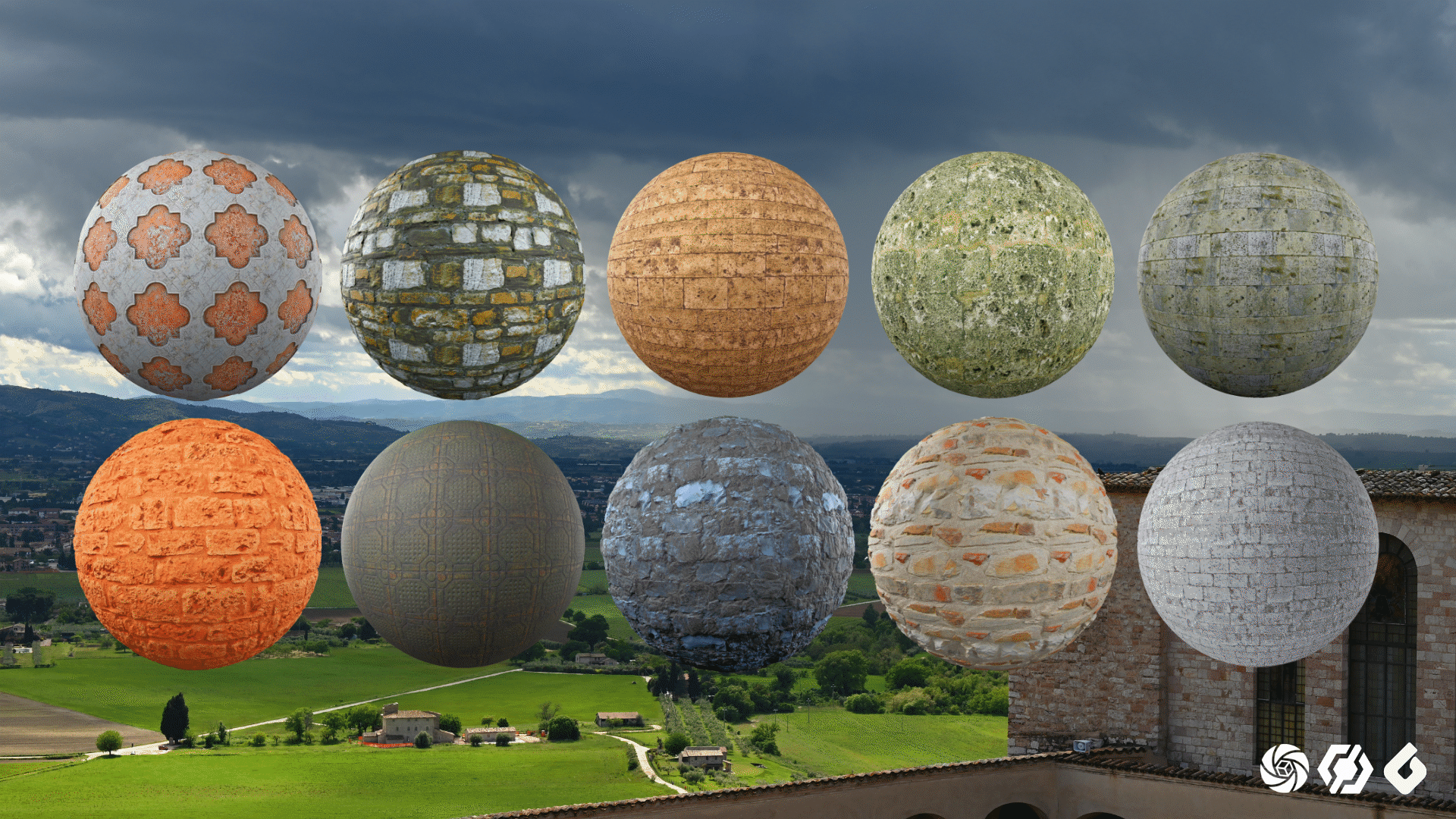 Realistic Italian Brain Rocks Stones of Italy Vol.2 - Stylized Historic Materials | Fab