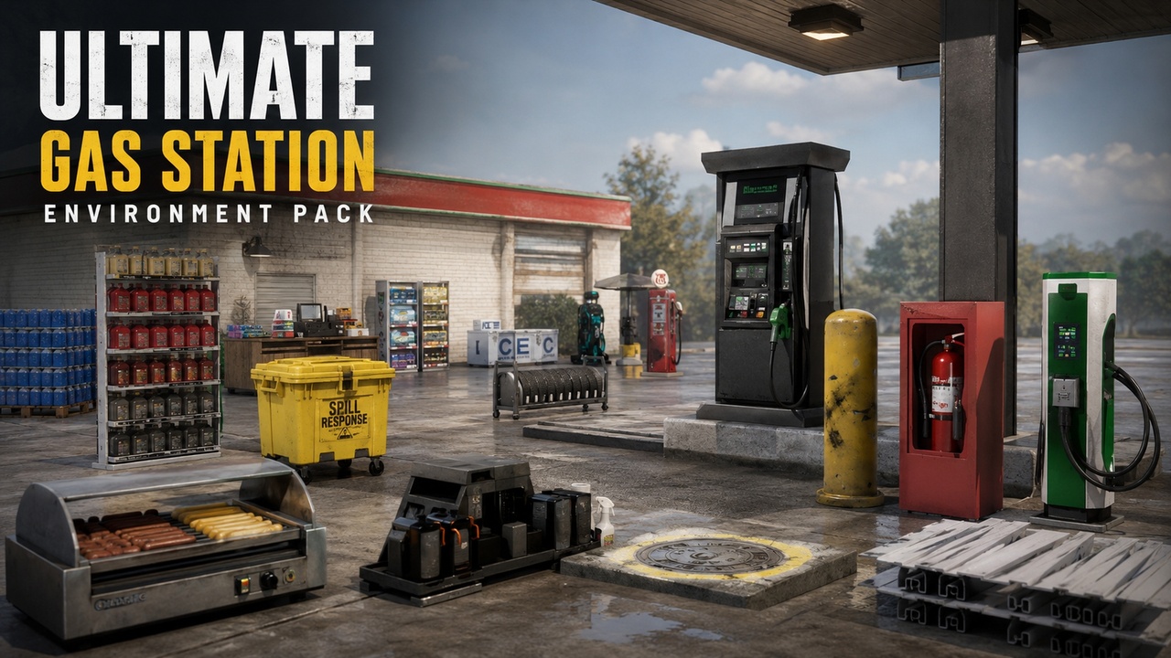 Ultimate Gas Station Environment Pack | Fab