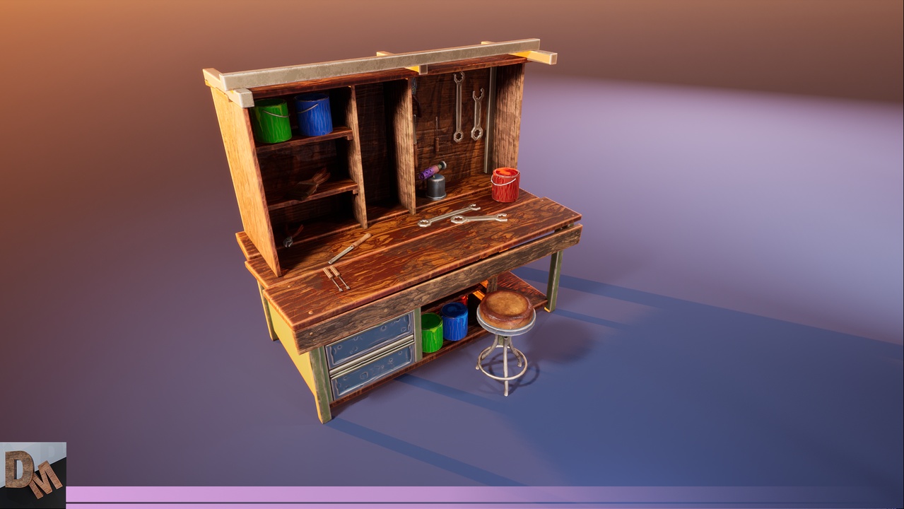 商品 Stylized Crafting Bench Collection 的媒体 1