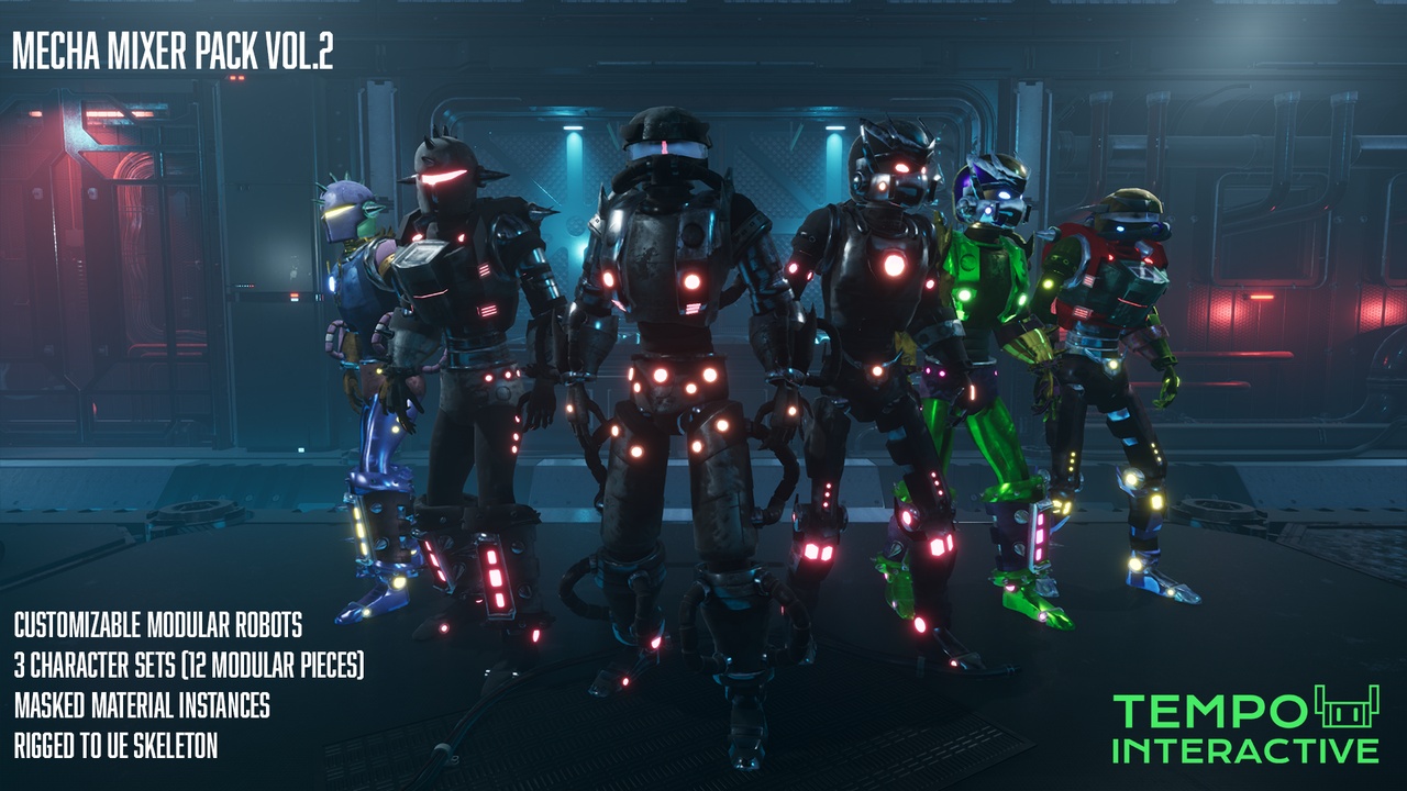 商品 Mecha Mixer Pack Vol.2 - Customizable Robot Bundle 的媒体 1