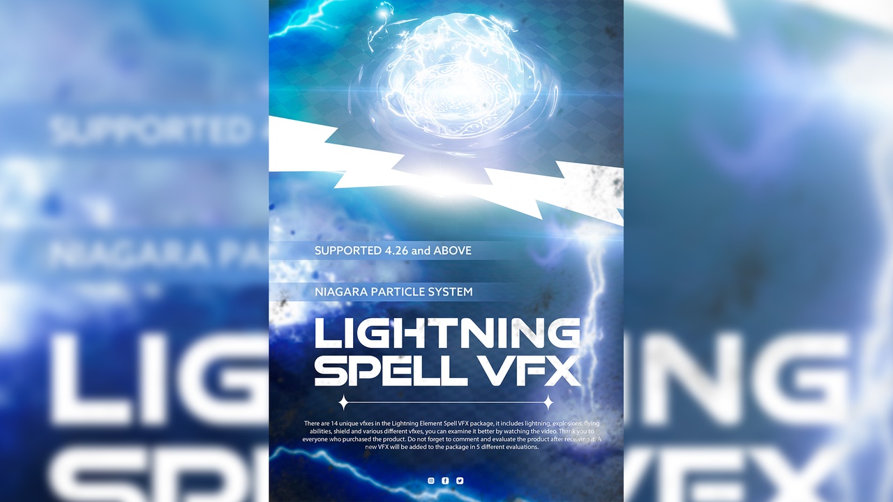 Media 1 for listing Lightning Element - Spell VFX Pack